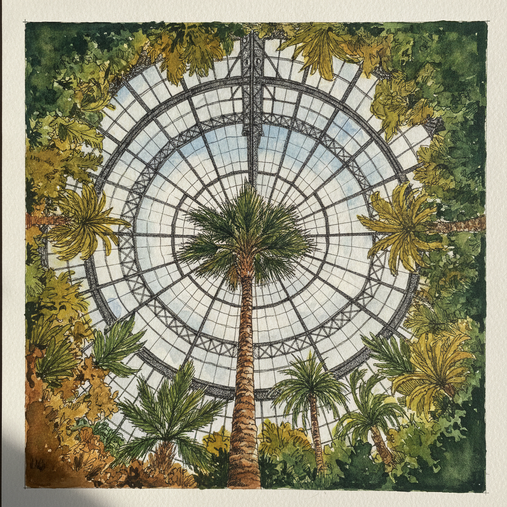 Inside a Greenhouse Dome example 1
