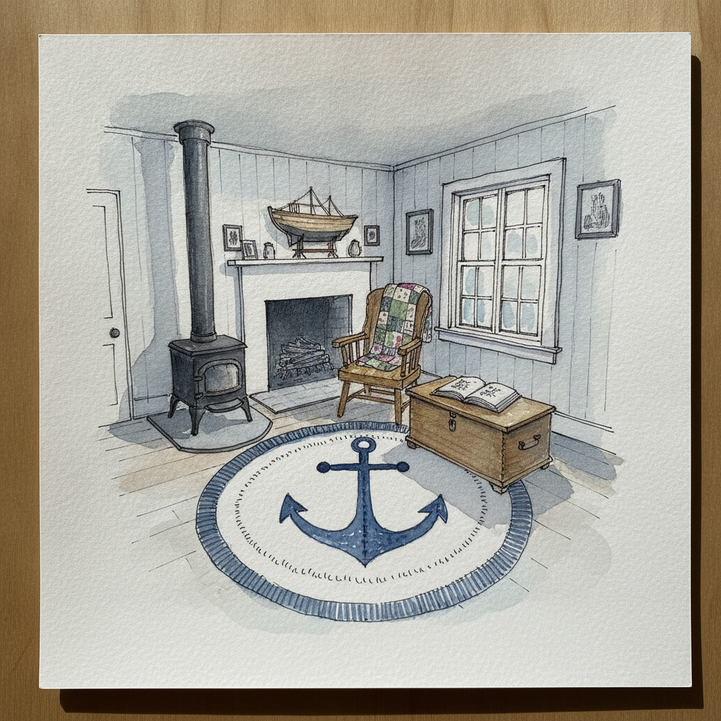 Cape Cod fisherman's living room example 2