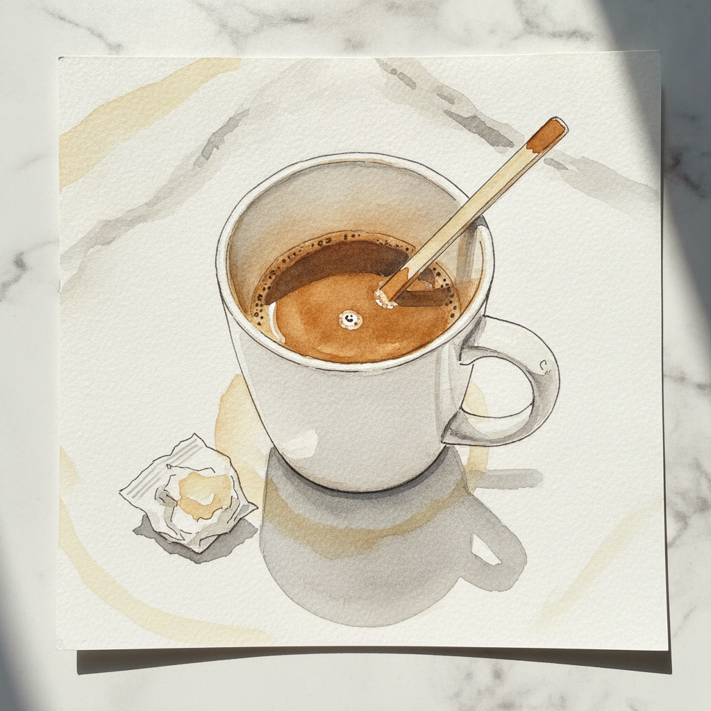 Coffee mug with cold dregs example 2