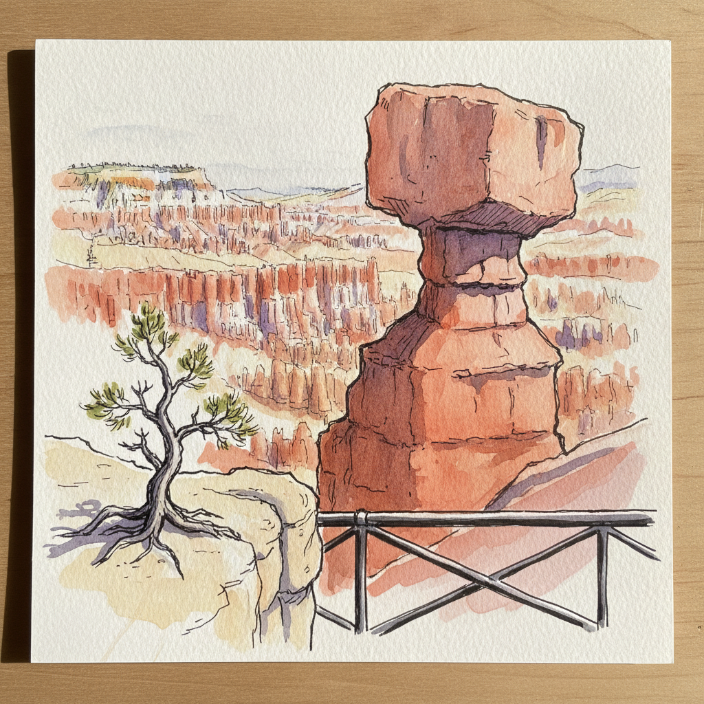 Thor's Hammer at Sunrise Point, Bryce Canyon, Utah, USA example 2