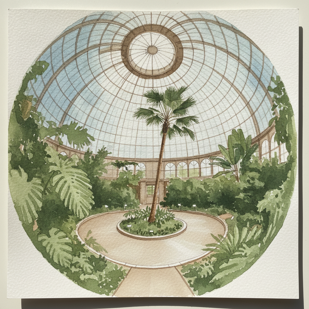 Inside a Greenhouse Dome example 2