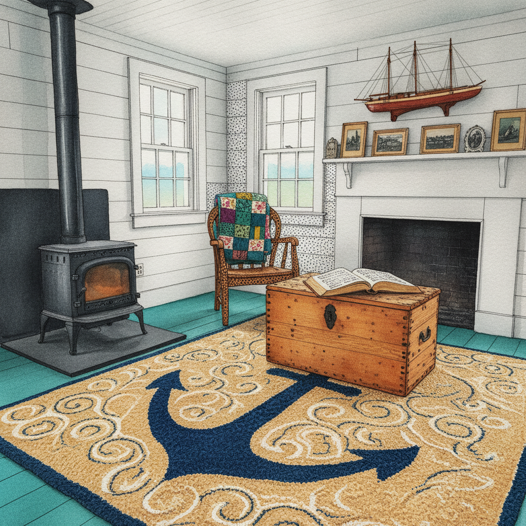 Cape Cod fisherman's living room example 3