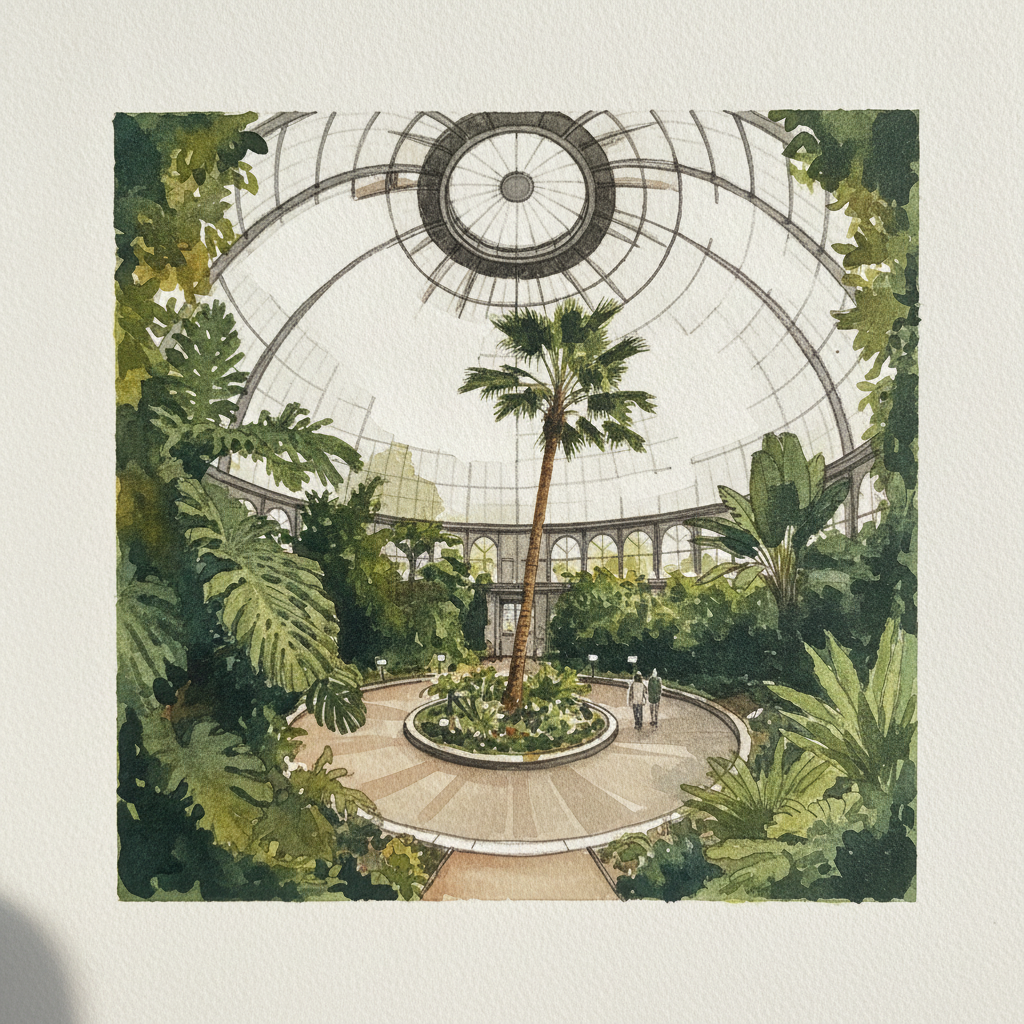 Inside a Greenhouse Dome example 3