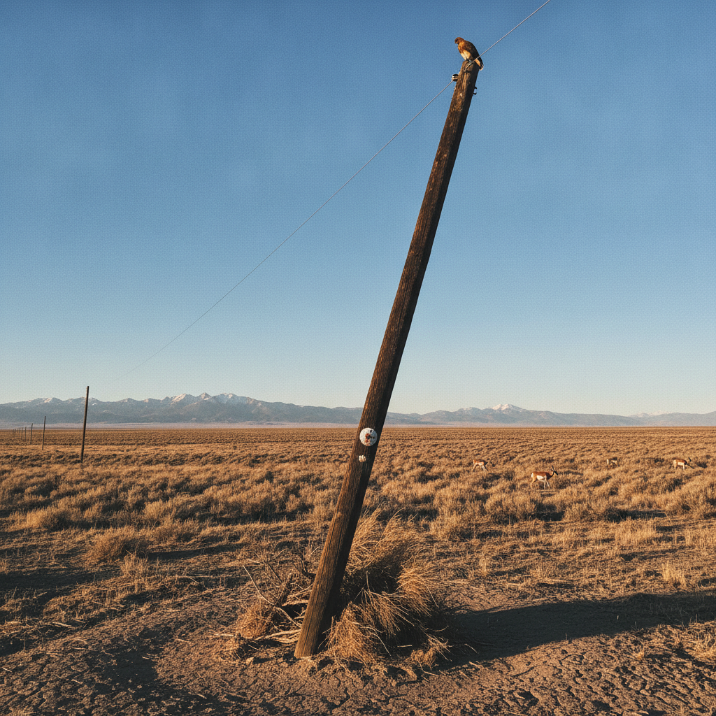 Wyoming Highway Pole AI-generated photoreal reference