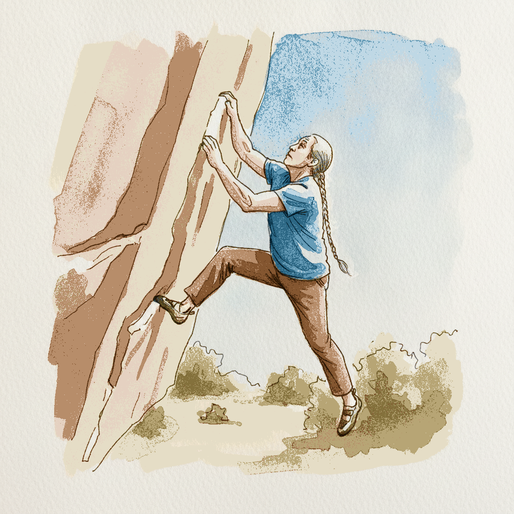 Outdoor Crag Standing on Tiny Edge example 3