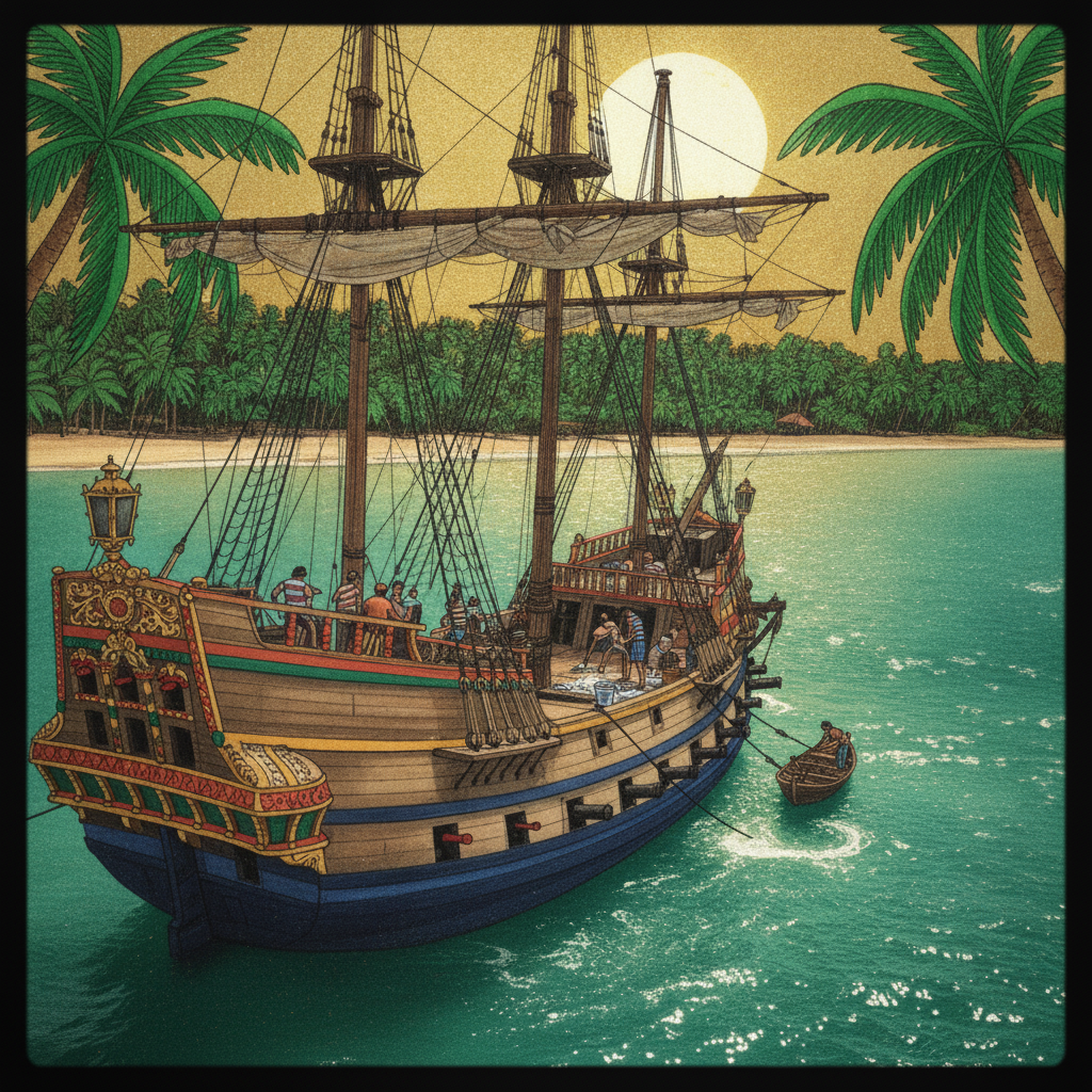 Spanish Galleon at Anchor example 3