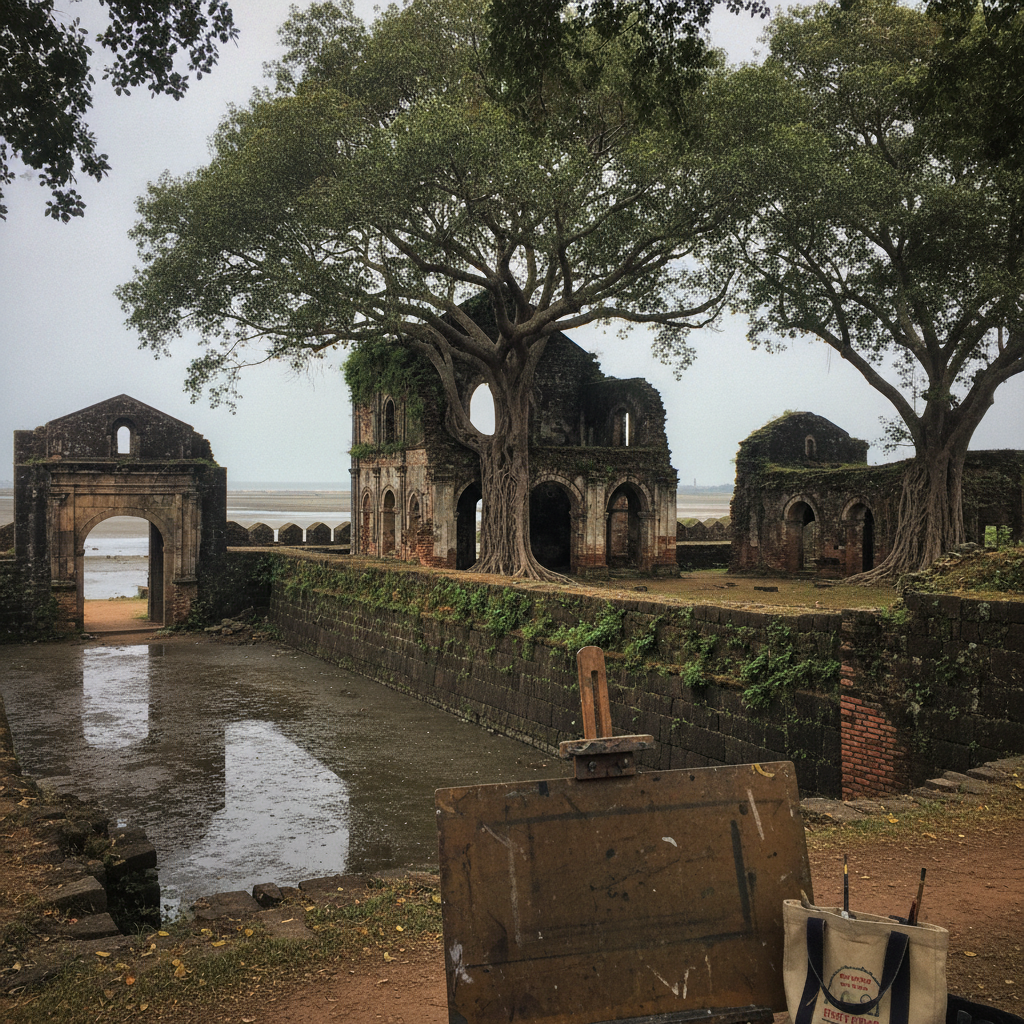 Bassein Fort, Vasai, India AI-generated photoreal reference