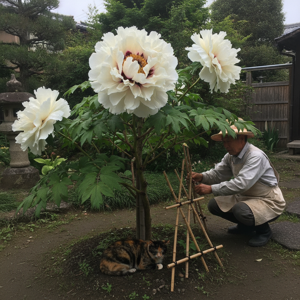 Tree peony AI-generated photoreal reference