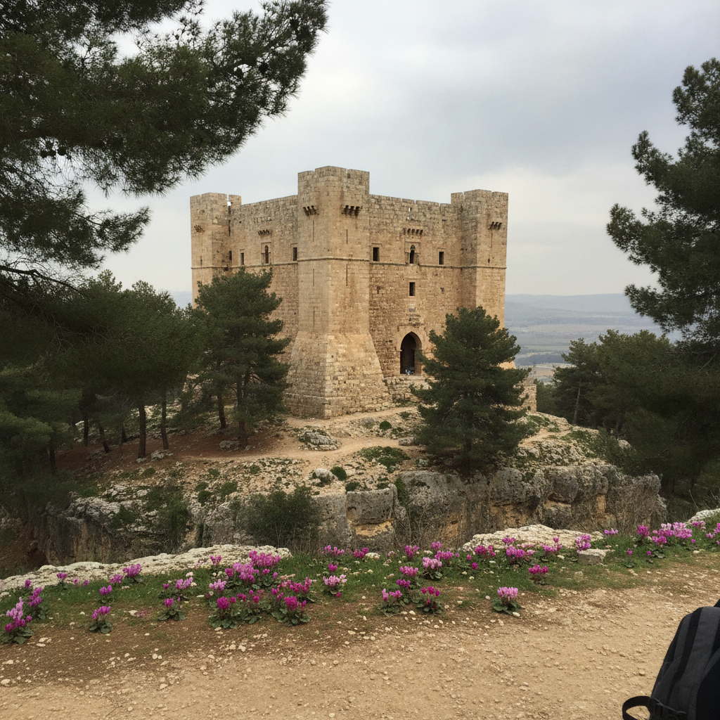 Ajloun Castle (Qalaat ar-Rabad), Ajloun, Jordan AI-generated photoreal reference