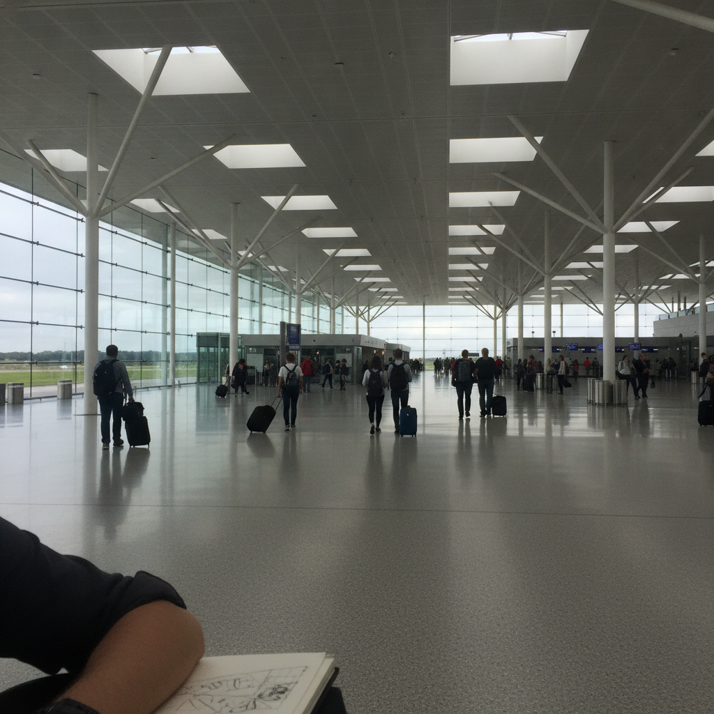Stansted Airport, Stansted, England AI-generated photoreal reference