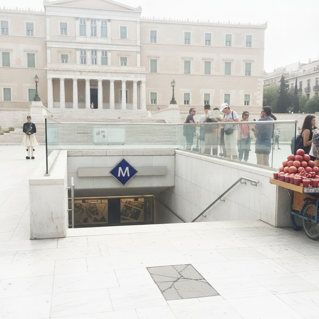 Athens Syntagma AI-generated photoreal reference