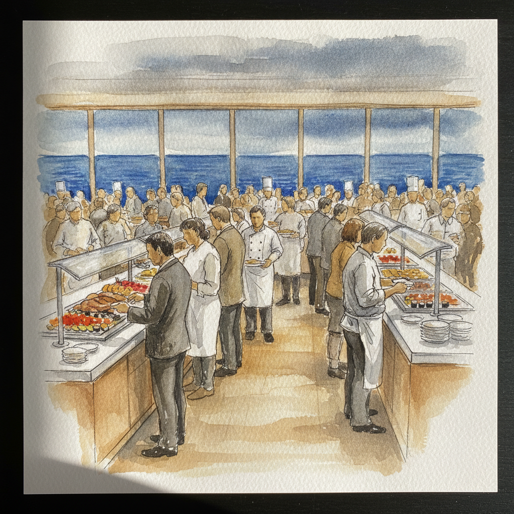 Cruise Ship Buffet Hall example 1