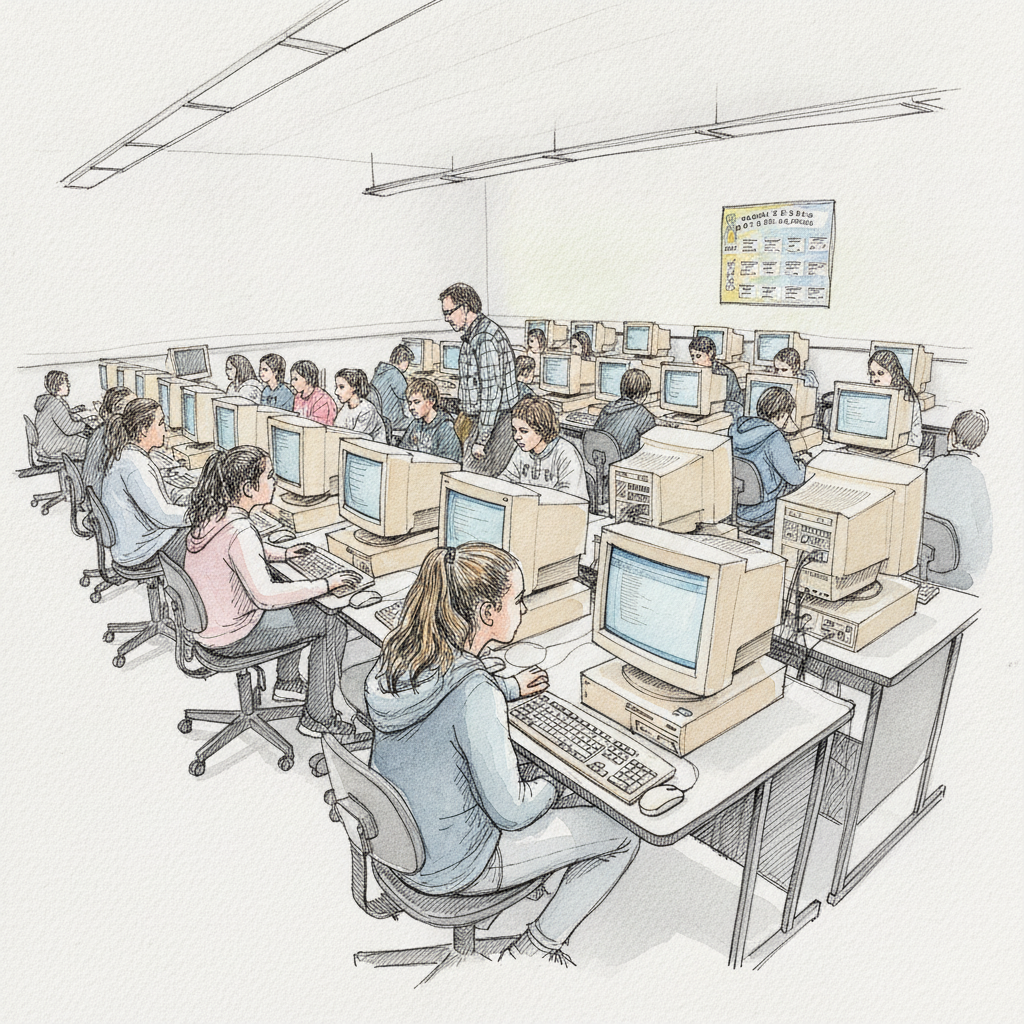 Computer lab in school example 1