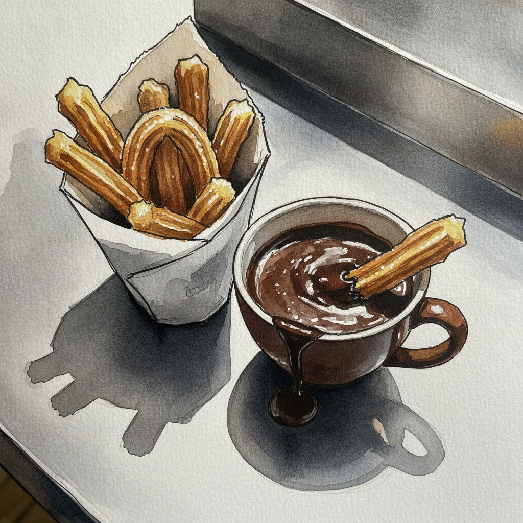 Spanish Churros and Chocolate example 1