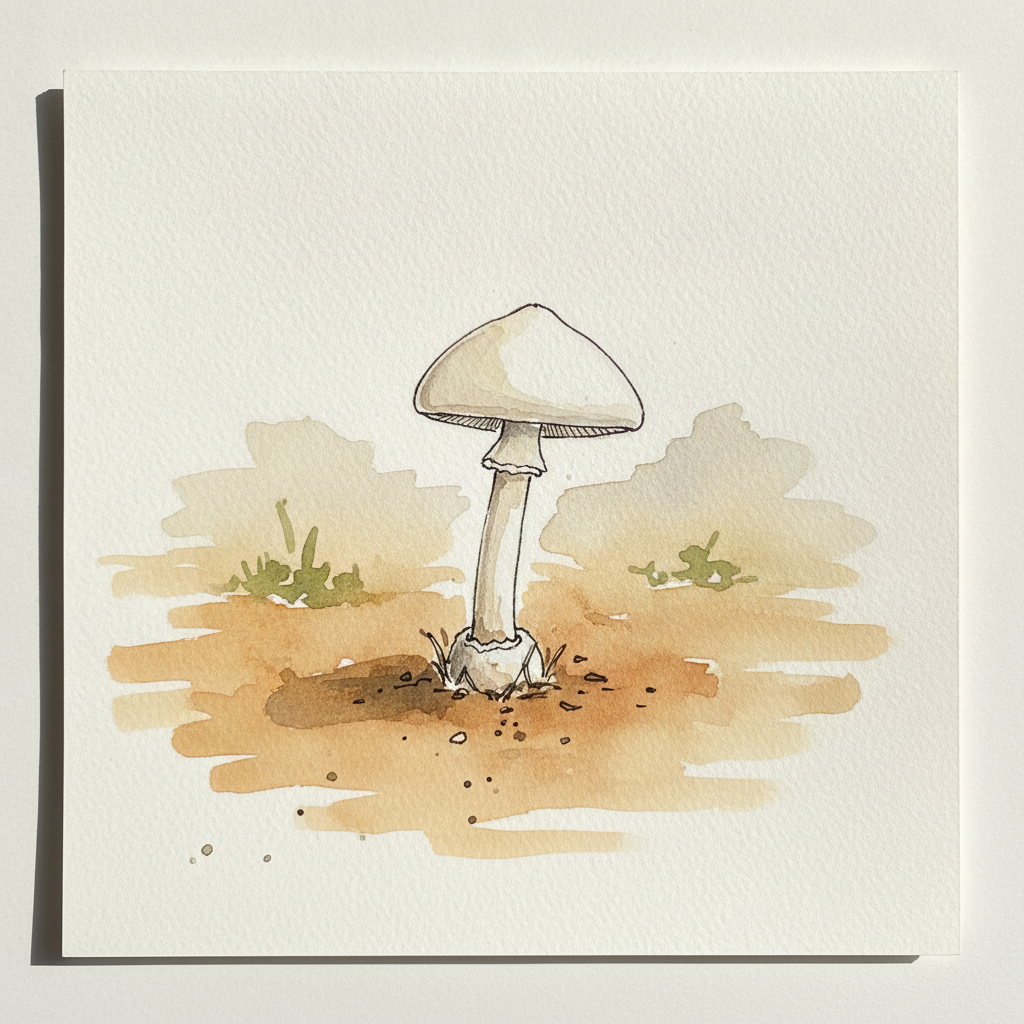 Fool's mushroom (Amanita verna) example 1