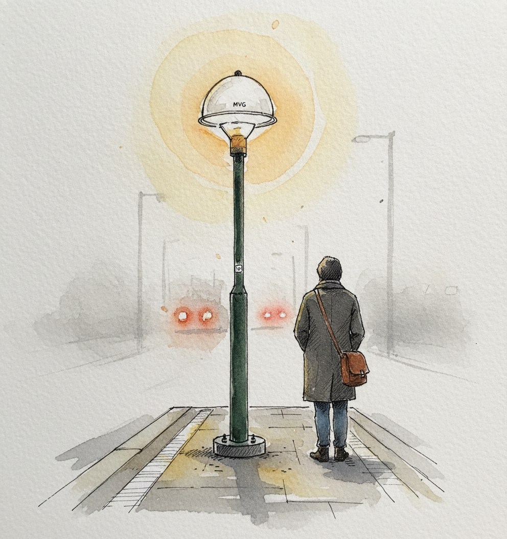 Munich Tram Stop, Foggy Halo example 2