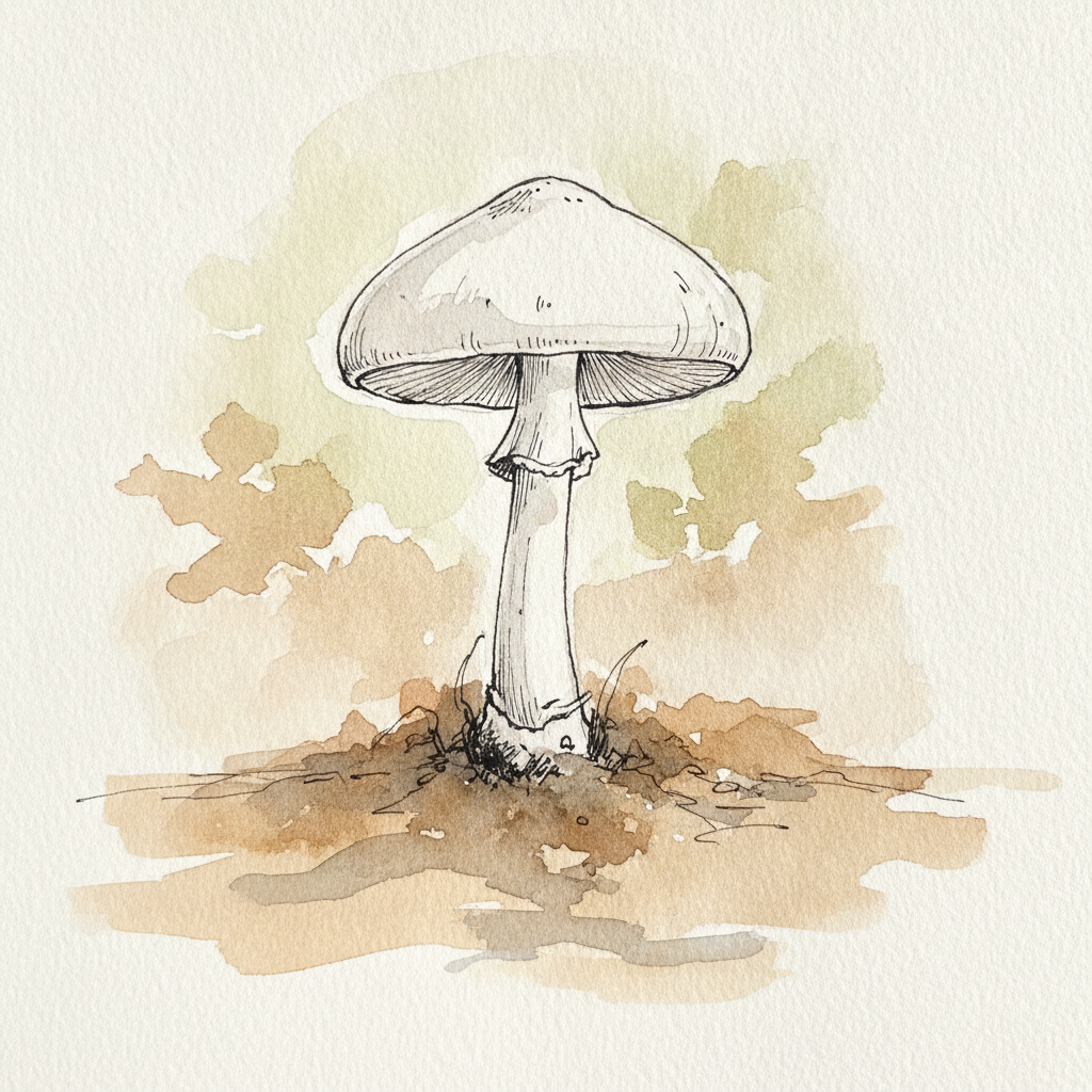 Fool's mushroom (Amanita verna) example 2