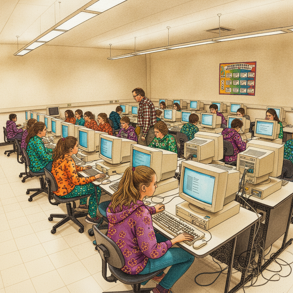 Computer lab in school example 3