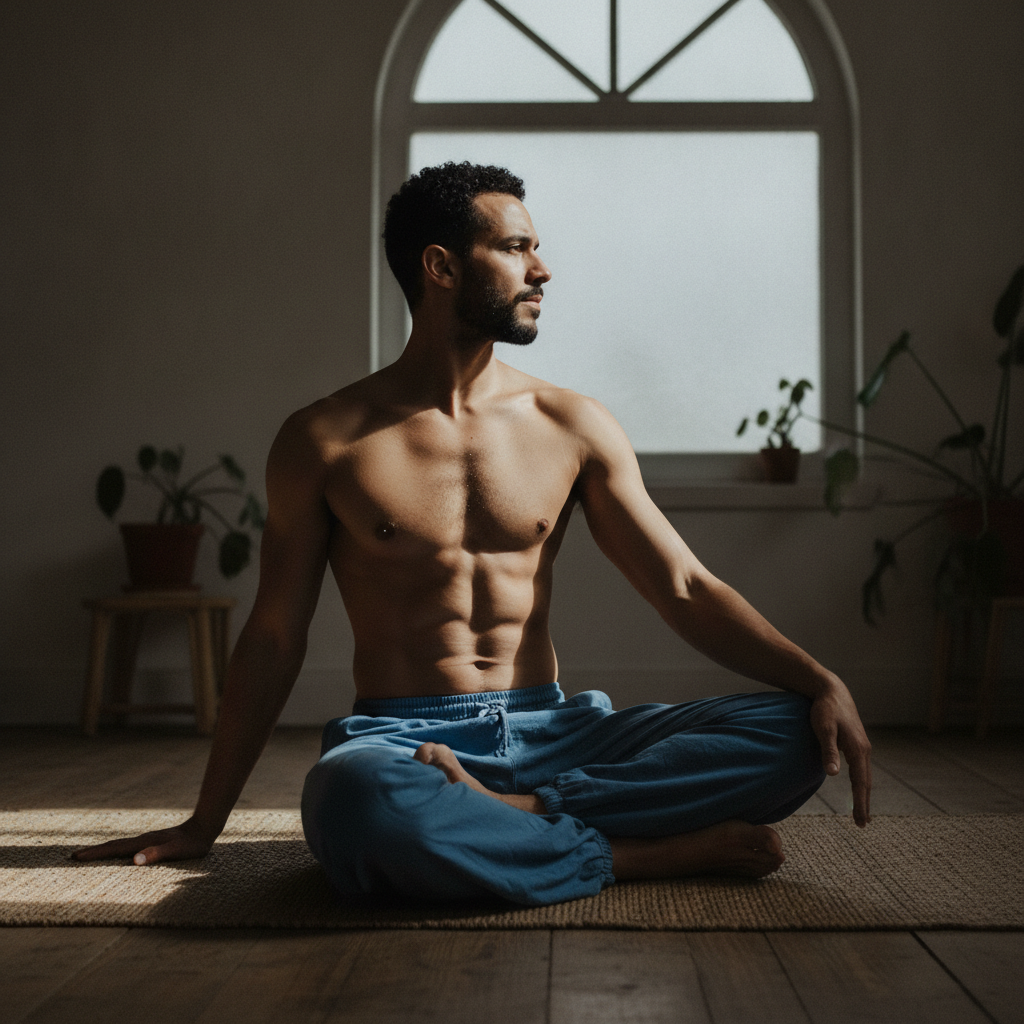 Lotus, Twist with Hand Behind AI-generated photoreal reference