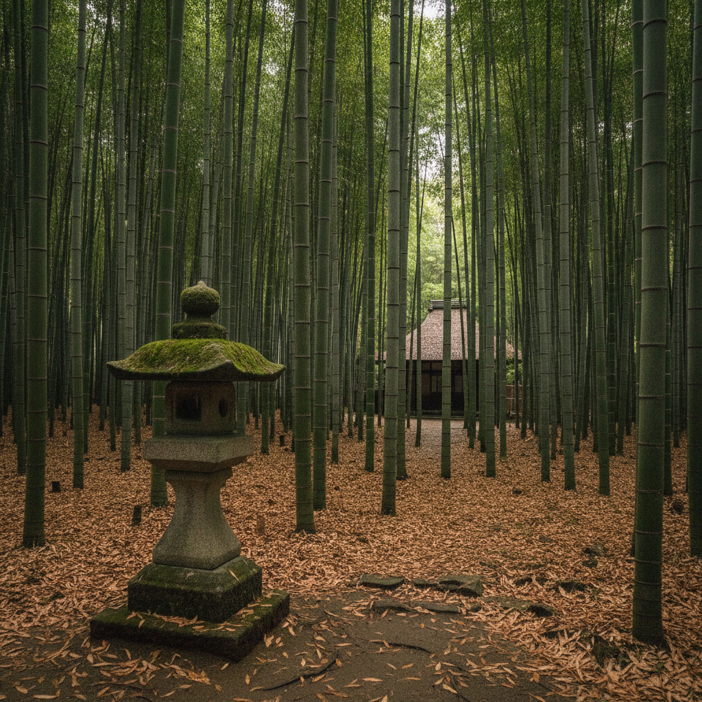 Hokokuji temple grove, Kamakura AI-generated photoreal reference