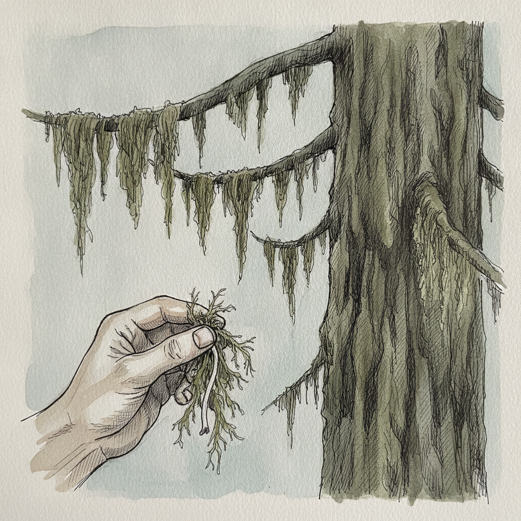 Old man's beard (Usnea) example 1