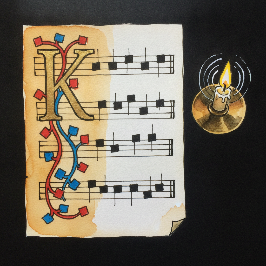 Illuminated medieval chant example 1