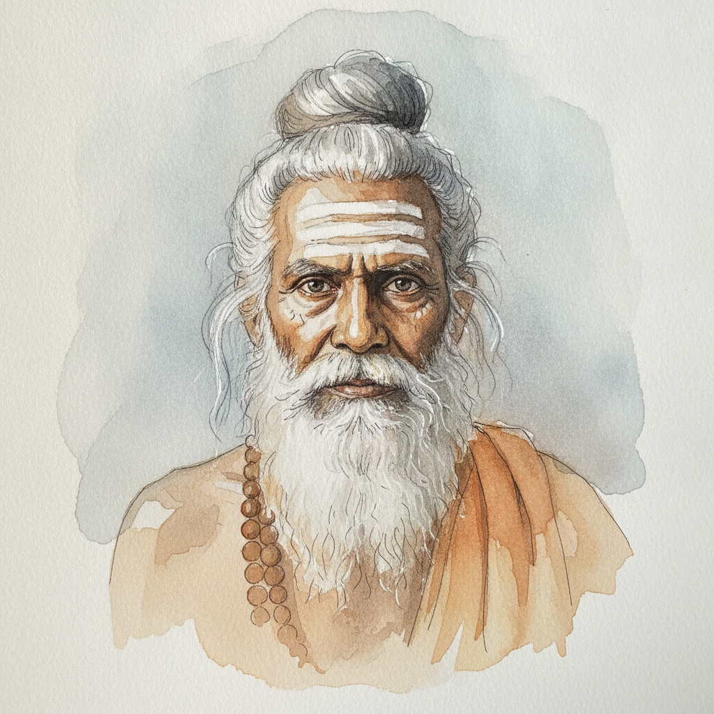 Old Indian Sadhu, Seventy-Four example 1