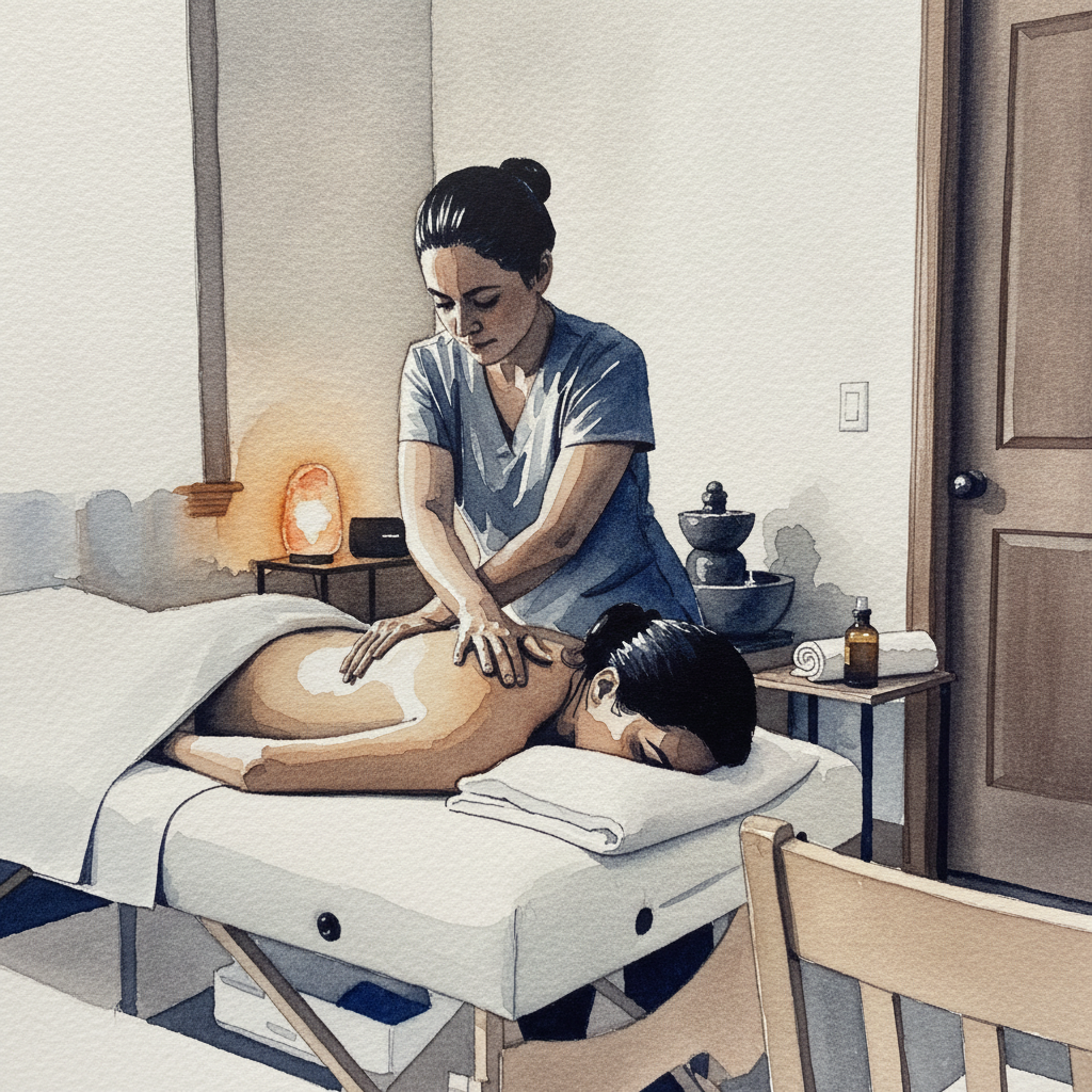 Massage therapist working example 2