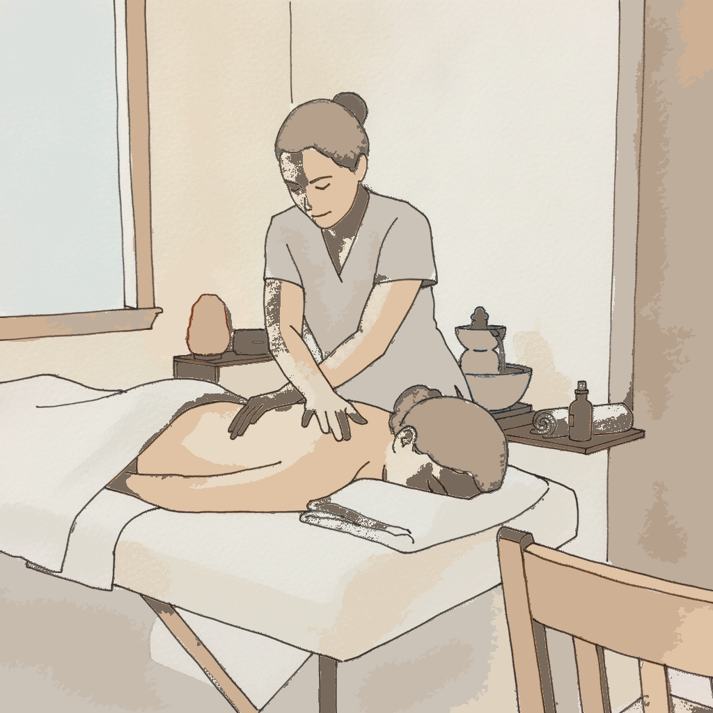 Massage therapist working example 3