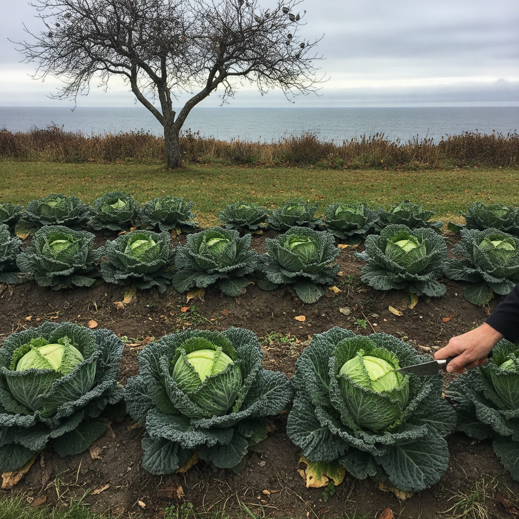 Savoy cabbage AI-generated photoreal reference