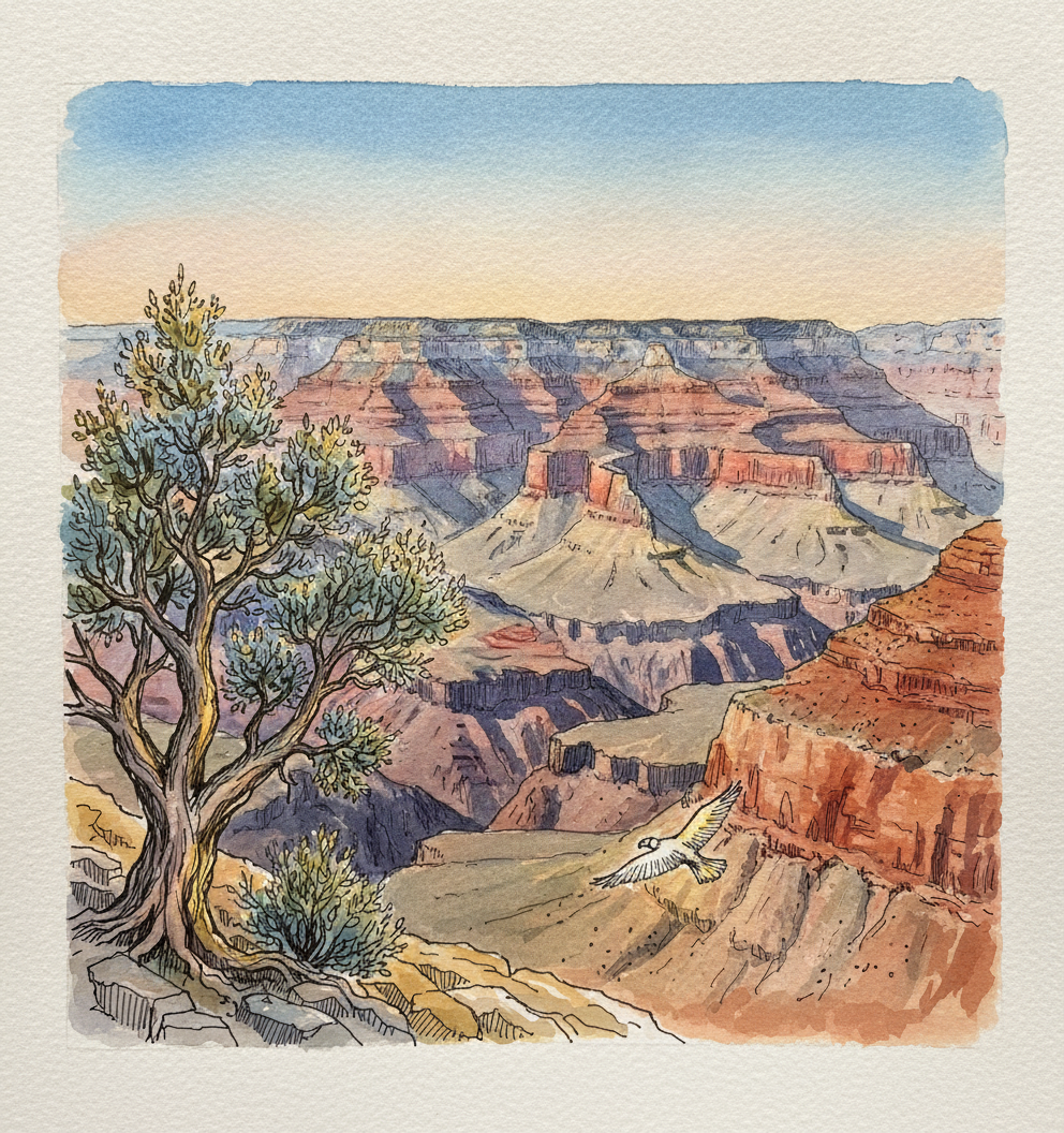 Grand Canyon sunrise from Mather Point, USA example 1