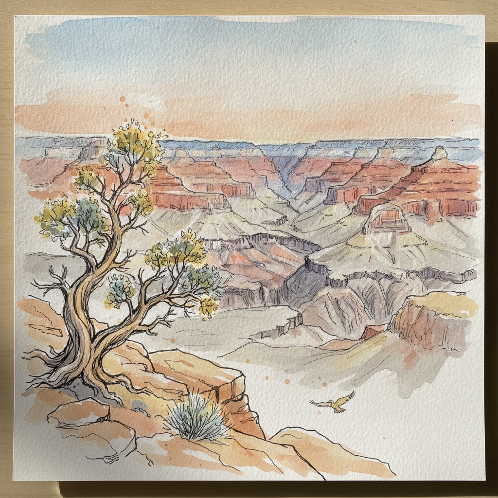 Grand Canyon sunrise from Mather Point, USA example 2