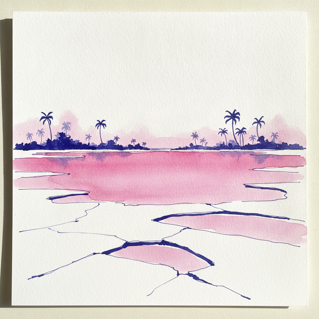 Christmas Island Kiritimati saltflat lagoon example 2