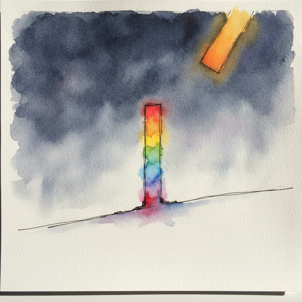 Rainbow Pillar (Sun Pillar Companion) example 2