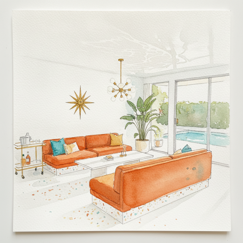 Mid-century Palm Springs living room example 3