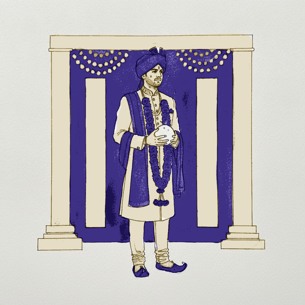 Indian groom in sherwani example 3