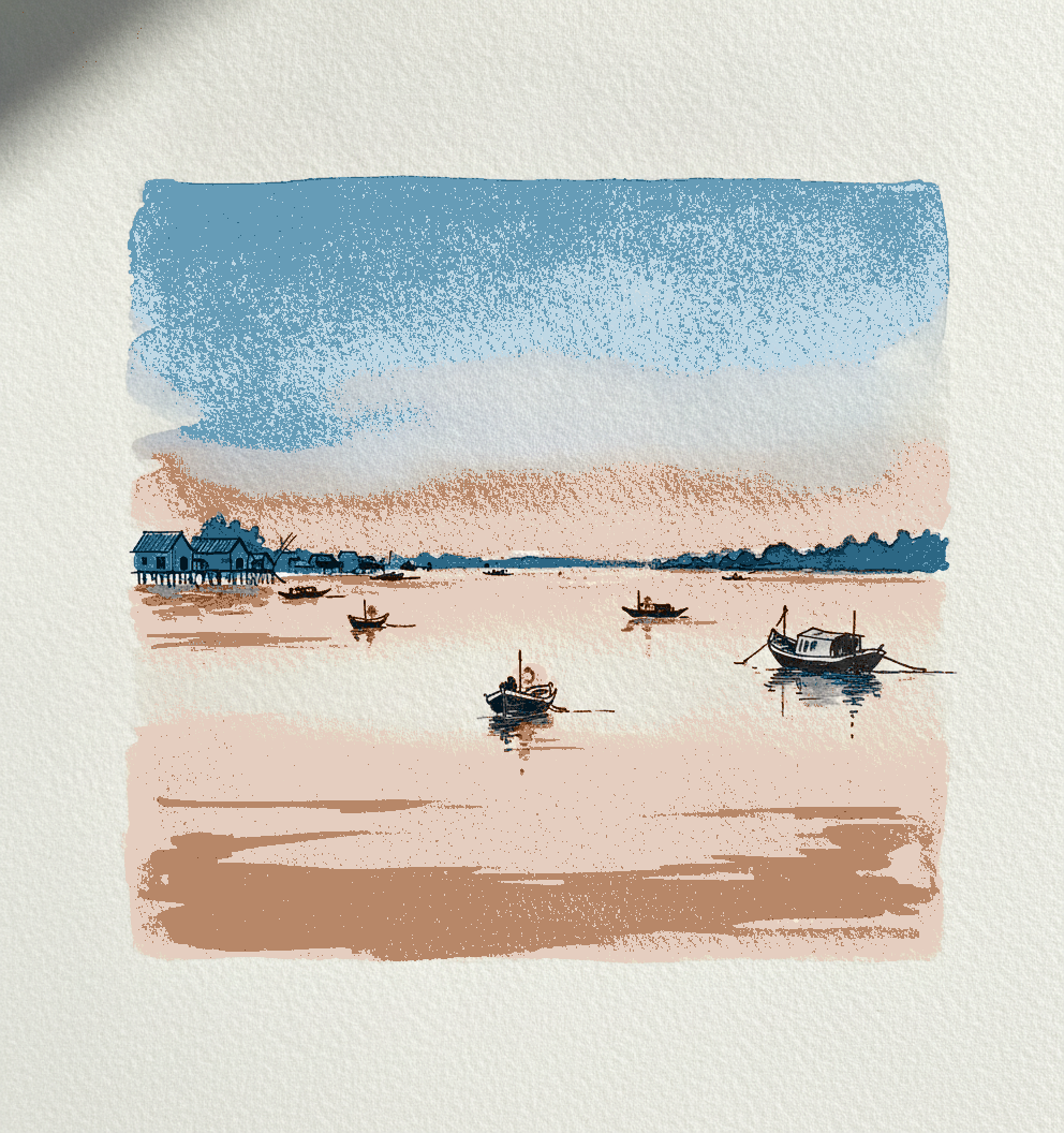 Sunset at the Mekong Delta, Vietnam example 3
