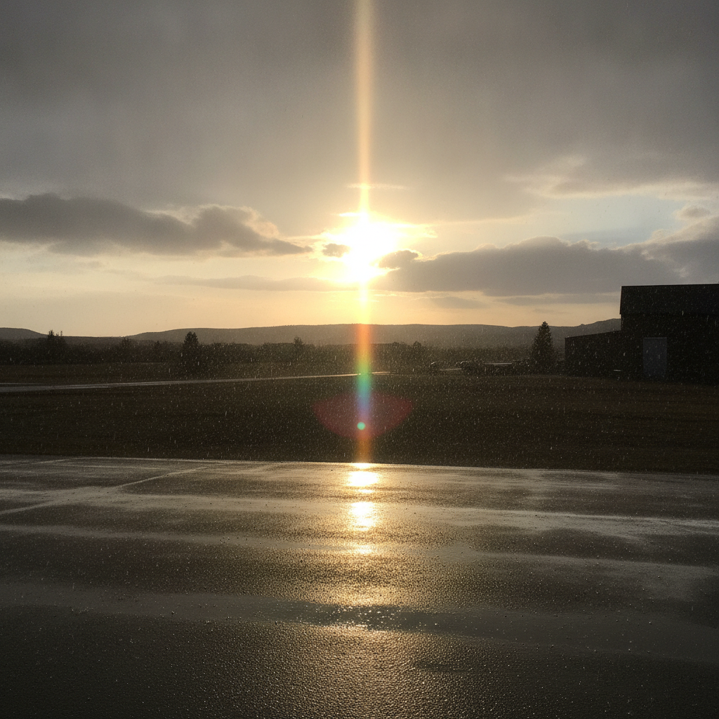 Rainbow Pillar (Sun Pillar Companion) AI-generated photoreal reference