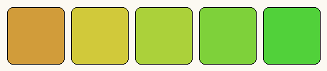 Analogous colors only palette