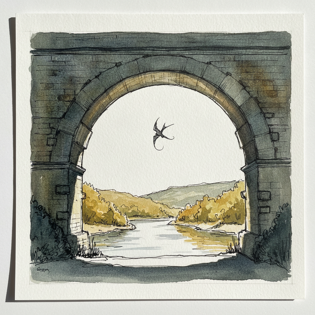 Pont du Gard Through a Single Arch example 1