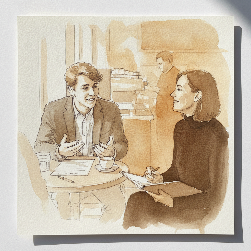 Job interview at table example 2