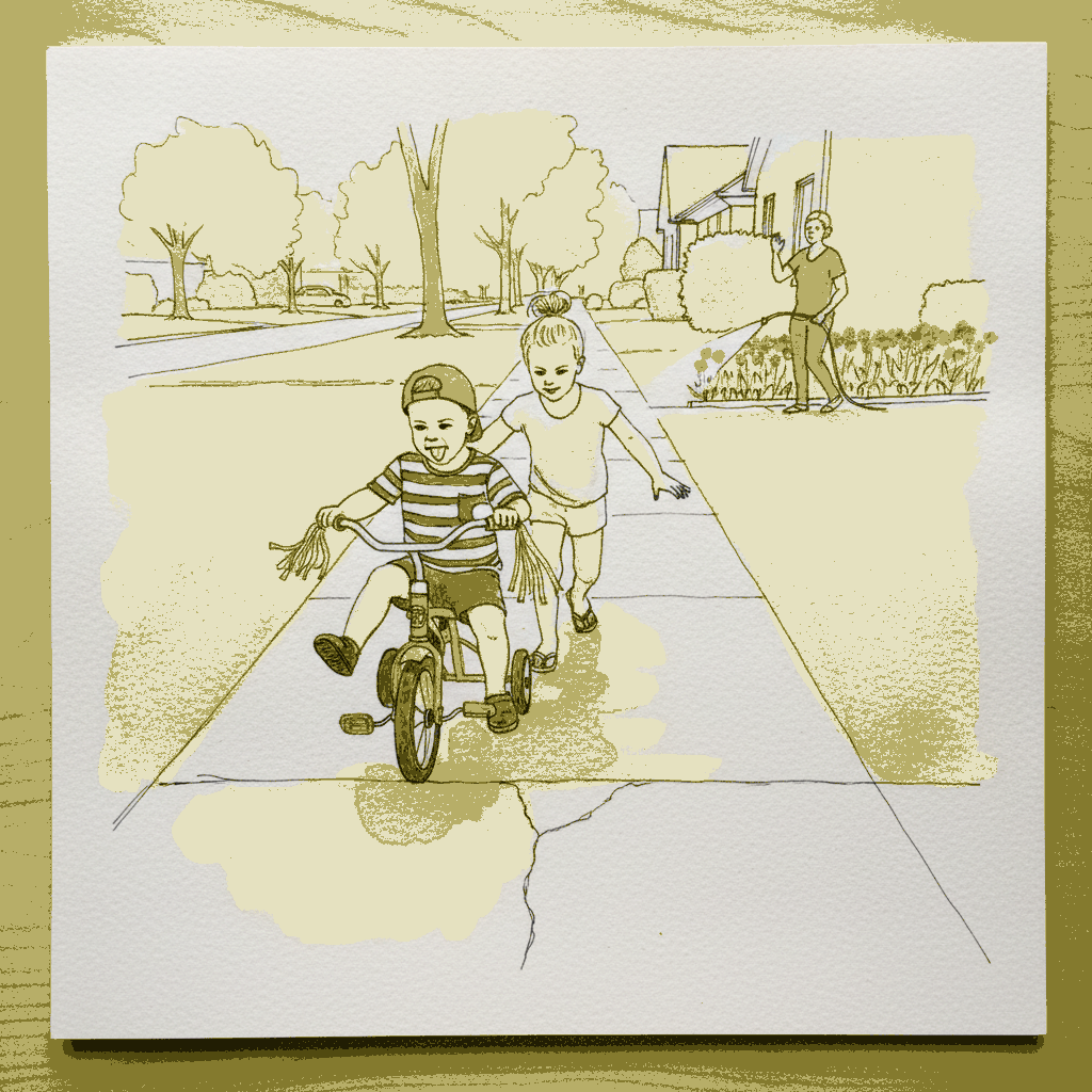 Toddler riding tricycle example 3