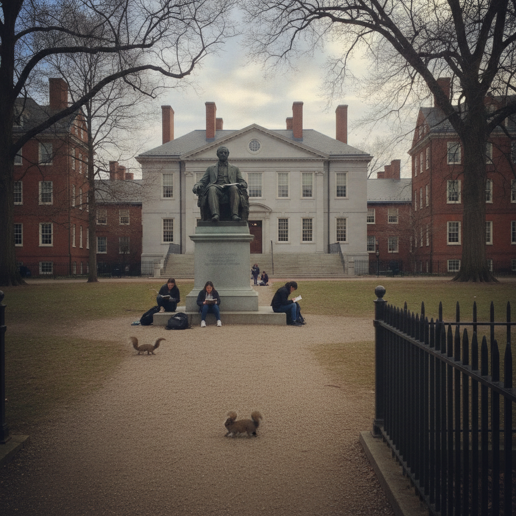 Harvard Yard, Cambridge, Massachusetts AI-generated photoreal reference