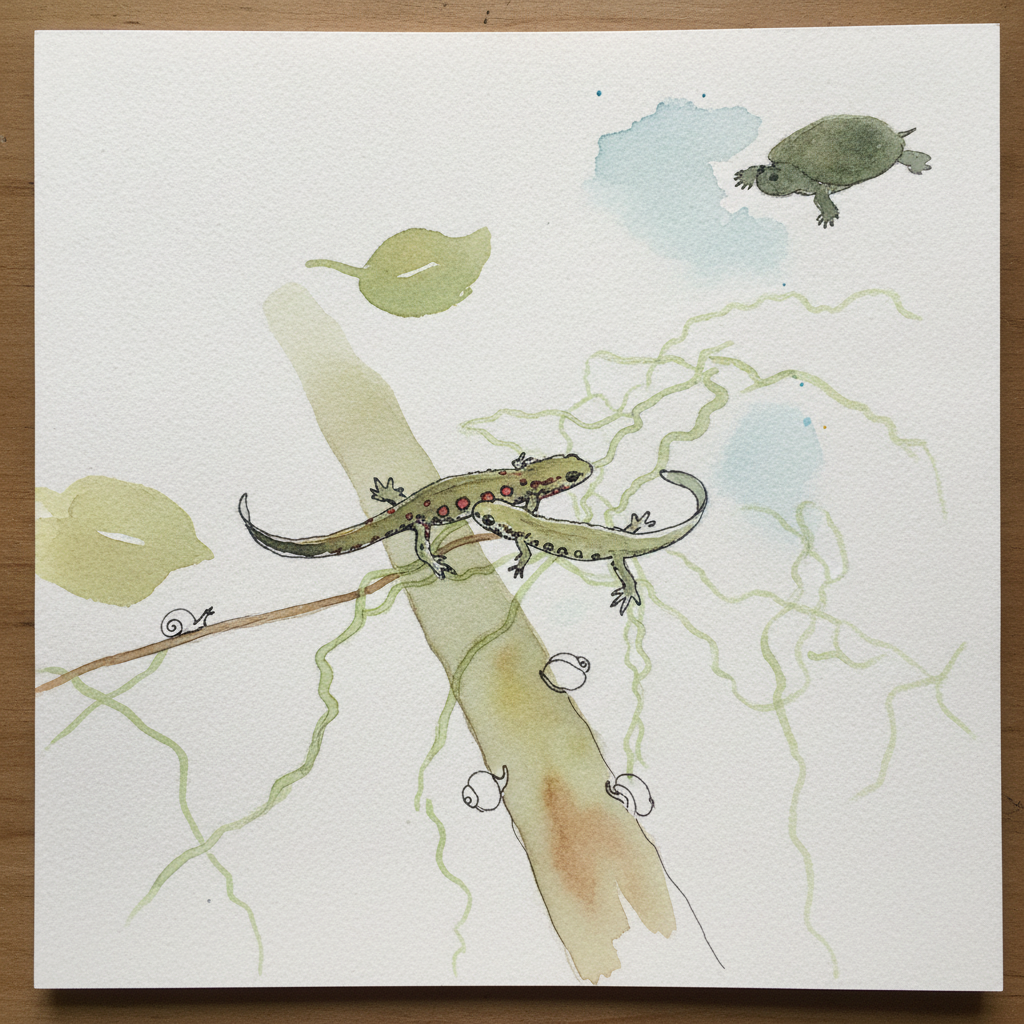 Red-spotted newt example 1
