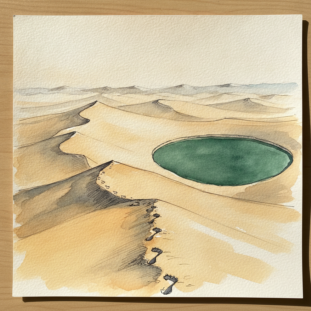 Mingsha Shan dunes above Crescent Lake example 1
