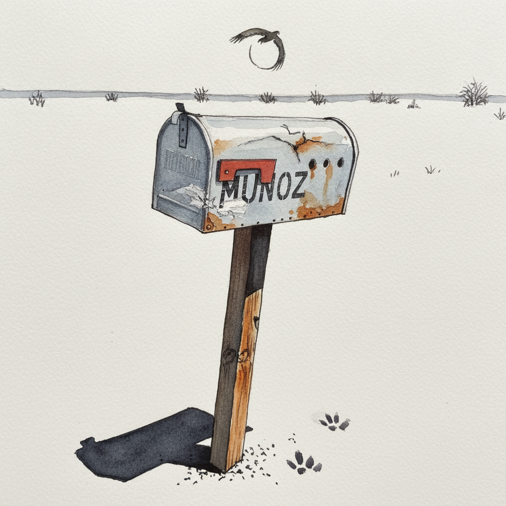 Dented Country Mailbox in West Texas example 1