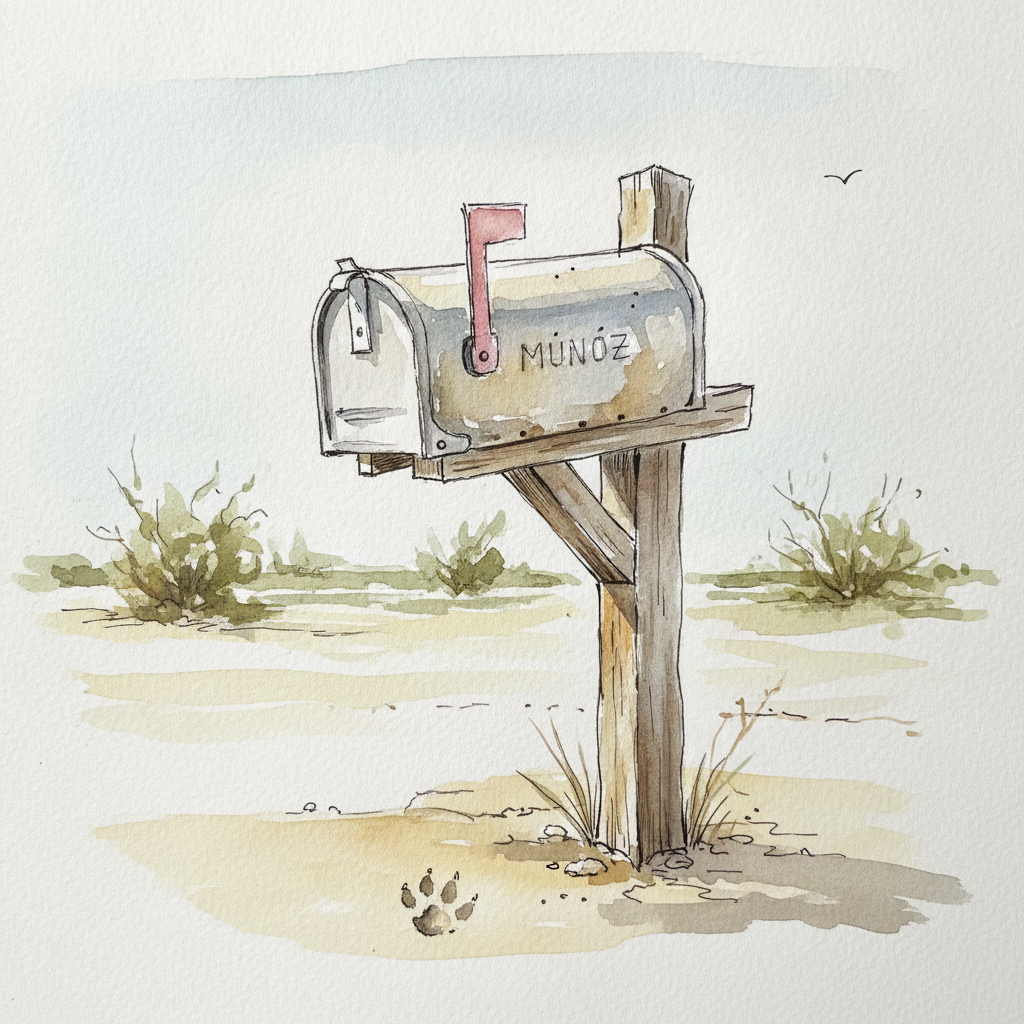 Dented Country Mailbox in West Texas example 2