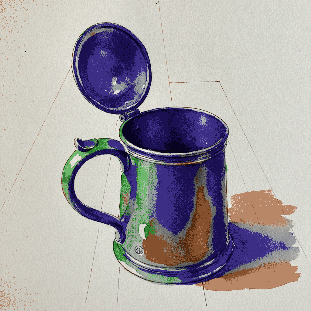 Antique Pewter Tankard example 3