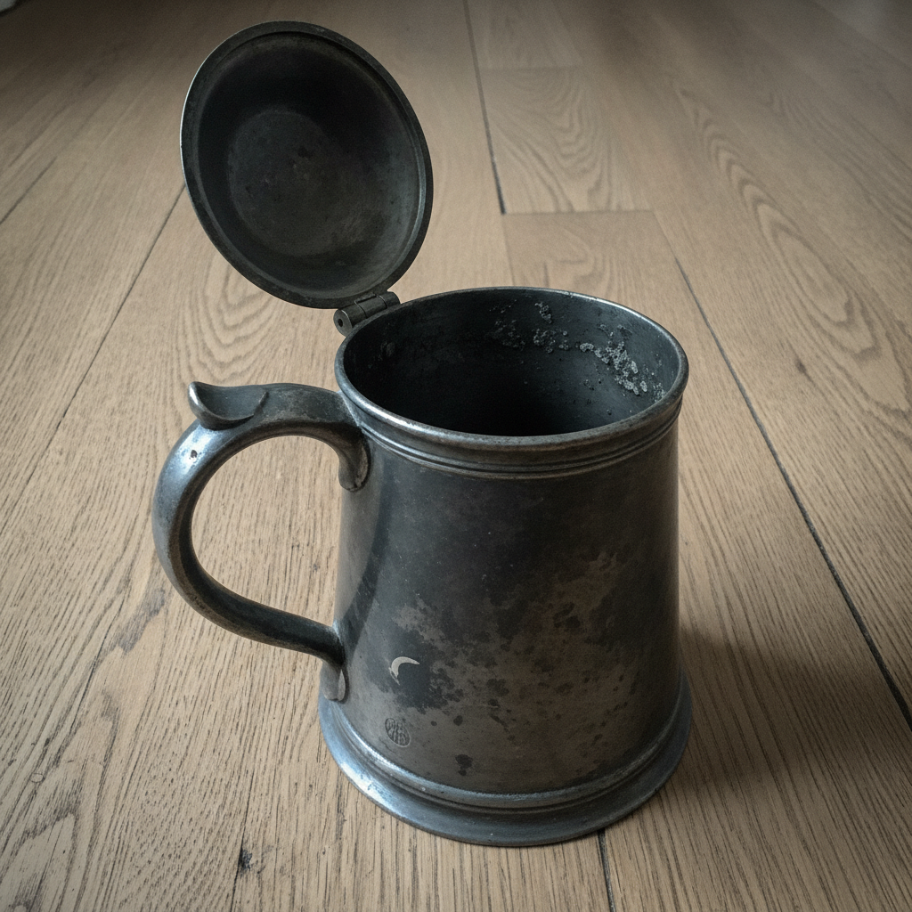 Antique Pewter Tankard AI-generated photoreal reference