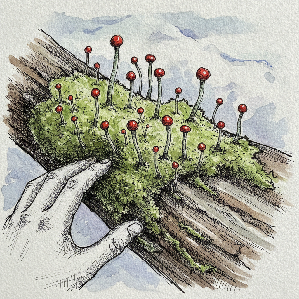 British soldiers (Cladonia cristatella) example 2